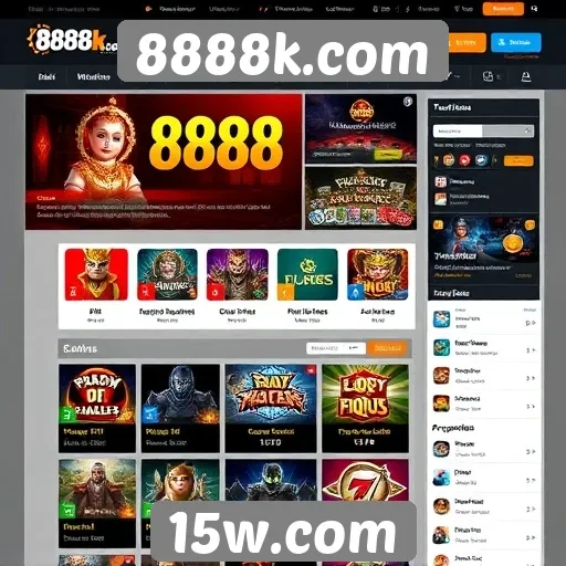 Análise da interface do usuário do site 8888k.com